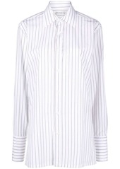 Maison Margiela long-sleeve pinstripe-pattern shirt