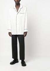 Maison Margiela piped-trim silk shirt