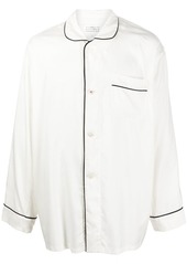 Maison Margiela piped-trim silk shirt