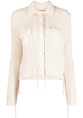 Maison Margiela loose threads cropped buttoned cardigan