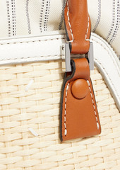 Maison Margiela - 5AC Classique leather-trimmed jacquard and rattan shoulder bag - Neutral - OneSize