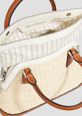 Maison Margiela - 5AC Classique leather-trimmed jacquard and rattan shoulder bag - Neutral - OneSize
