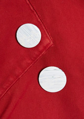 Maison Margiela - Button-embellished cotton peplum jacket - Red - IT 38