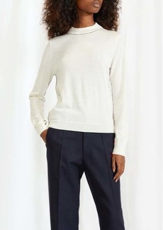 Maison Margiela - Colour-seamed Embroidered Wool Sweater - Womens - Ecru