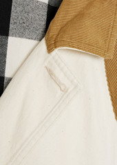 Maison Margiela - Convertible corduroy-trimmed cotton-canvas jacket - White - IT 40