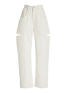 Maison Margiela - Cutout Nylon-Blend Jeans - White - IT 40 - Moda Operandi