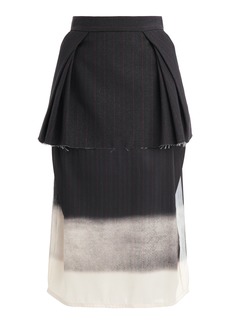 Maison Margiela - Dip-Dyed Twill-Cotton Midi Skirt - Multi - IT 42 - Moda Operandi