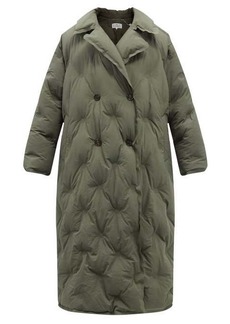 Maison Margiela - Double-breasted Quilted Shell Coat - Womens - Khaki