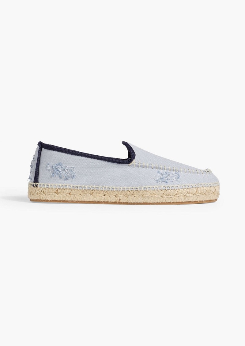 Maison Margiela - Embroidered canvas espadrilles - Blue - EU 40