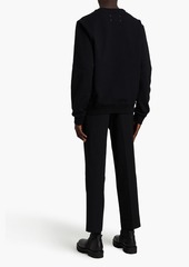 Maison Margiela - Embroidered French cotton-terry sweatshirt - Black - IT 44