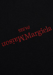 Maison Margiela - Embroidered French cotton-terry sweatshirt - Black - IT 44