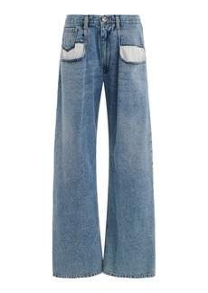 Maison Margiela - Exposed Pocket Wide-Leg Jeans - Medium Wash - IT 38 - Moda Operandi