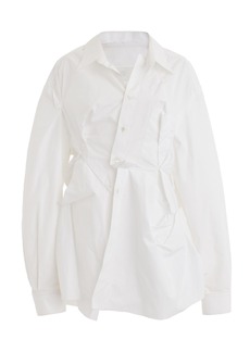 Maison Margiela - Gathered Cotton Shirt - White - IT 42 - Moda Operandi