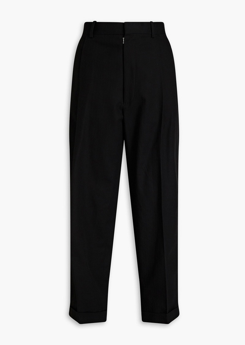 Maison Margiela - Herringbone cotton-tweed tapered pants - Black - IT 38