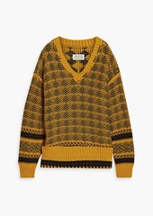 Maison Margiela - Jacquard-knit cotton sweater - Yellow - XS