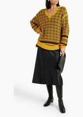 Maison Margiela - Jacquard-knit cotton sweater - Yellow - XS