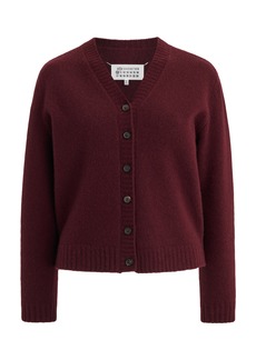 Maison Margiela - Knit Wool Cardigan - Burgundy - S - Moda Operandi