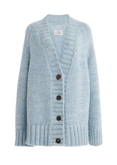 Maison Margiela - Knit Wool-Cotton Cardigan - Blue - L - Moda Operandi
