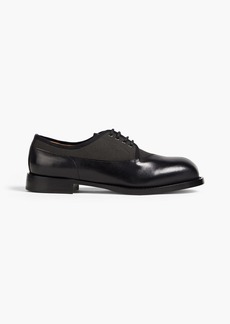 Maison Margiela - Leather and canvas derby shoes - Black - EU 43