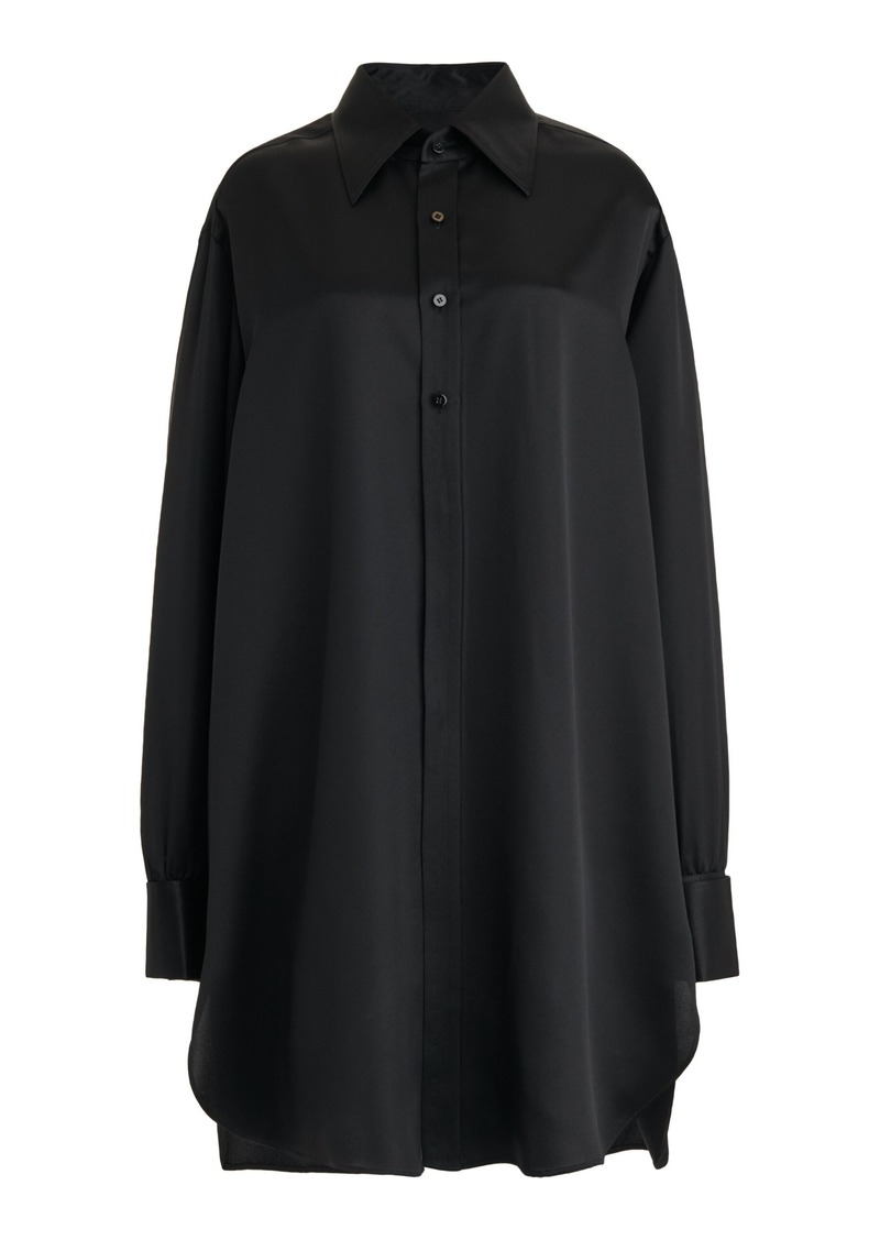 Maison Margiela - Oversized Silk Shirt - Black - IT 38 - Moda Operandi