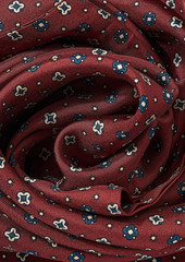 Maison Margiela - Printed silk-twill scarf - Red - OneSize