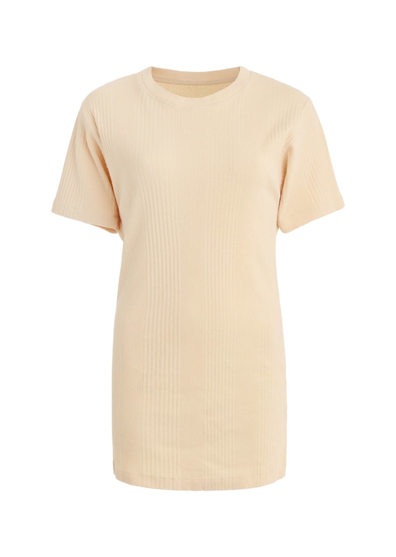 Maison Margiela - Ribbed-Knit Cotton Top - Neutral - S - Moda Operandi