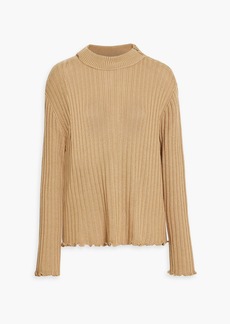 Maison Margiela - Ribbed wool-blend turtleneck sweater - Brown - XS