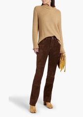 Maison Margiela - Ribbed wool-blend turtleneck sweater - Brown - XS