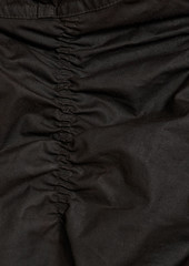 Maison Margiela - Strapless cutout cotton-poplin bodysuit - Brown - IT 38