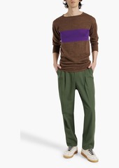 Maison Margiela - Striped wool-blend sweater - Brown - S