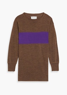 Maison Margiela - Striped wool-blend sweater - Brown - S