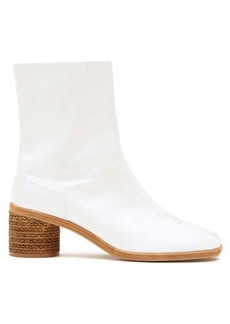 Maison Margiela - Tabi Corrugated-heel Leather Boots - Mens - White