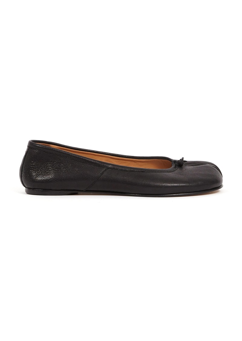 Maison Margiela - Tabi Leather Ballet Flats - Black - IT 39.5 - Moda Operandi