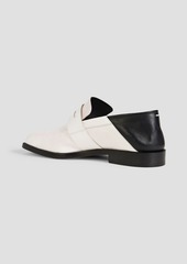 Maison Margiela - Tabi split-toe smooth and glossed-leather collapsible-heel loafers - White - EU 35