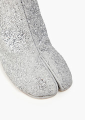 Maison Margiela - Tabi split-toe glittered woven ankle boots - Metallic - EU 36