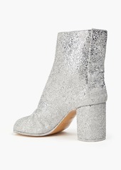 Maison Margiela - Tabi split-toe glittered woven ankle boots - Metallic - EU 36