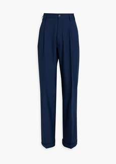 Maison Margiela - Pleated twill straight-leg pants - Blue - IT 38