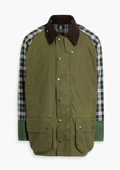 Maison Margiela - Waxed cotton-canvas and flannel jacket - Green - IT 46