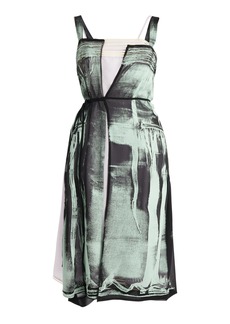 Maison Margiela - Wrapped Silk Midi Dress - Multi - IT 42 - Moda Operandi