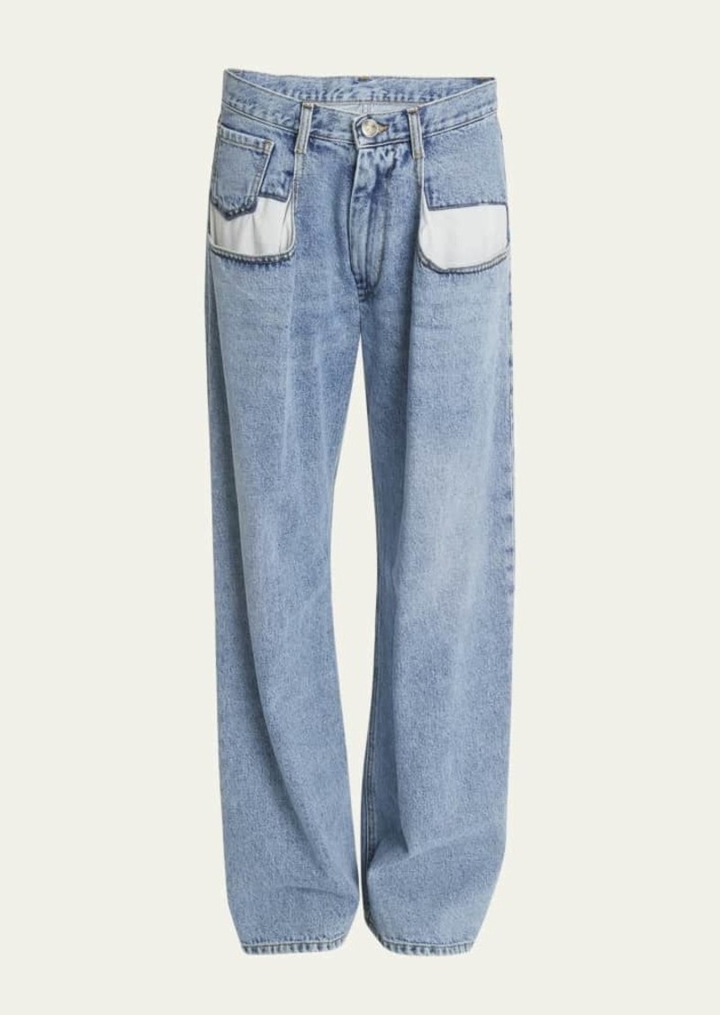 Maison Margiela 5-Pocket Wide-Leg Denim Pants