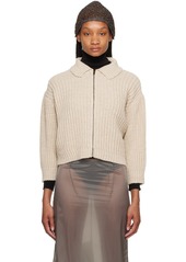 Maison Margiela Beige Cropped Sweater