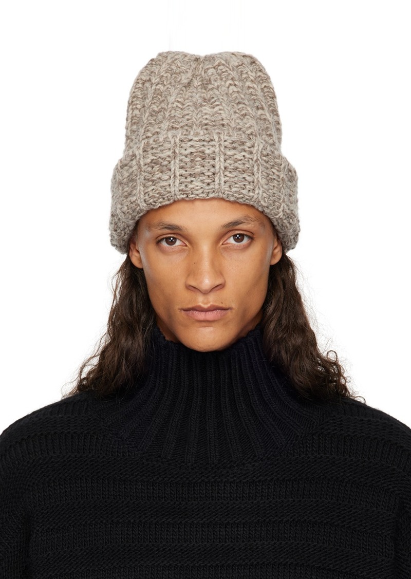 Maison Margiela Beige Wool Beanie