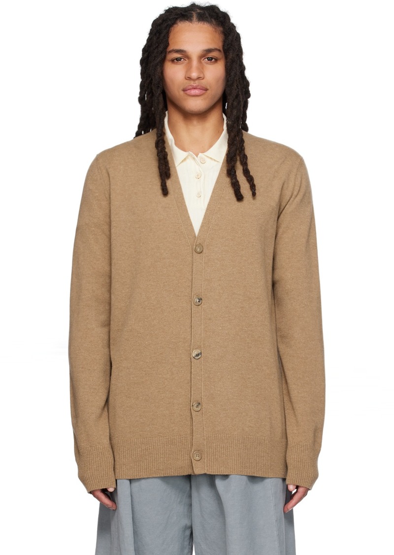 Maison Margiela Beige Y-Neck Cardigan