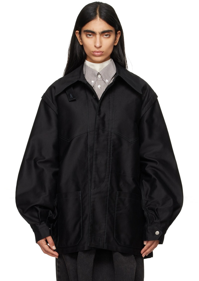 Maison Margiela Black Cotton Chore Jacket