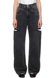 Maison Margiela Black Cut-Out Jeans