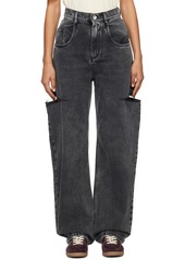 Maison Margiela Black Cut-Out Jeans