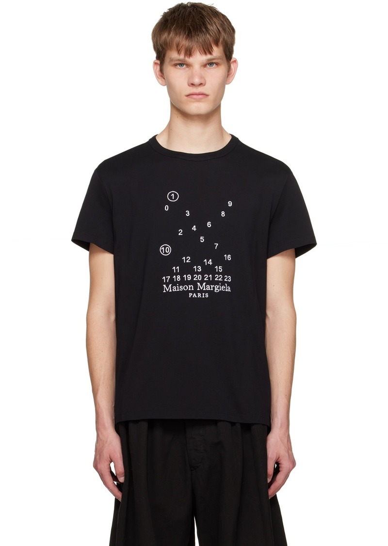 Maison Margiela Black Embroidered T-Shirt