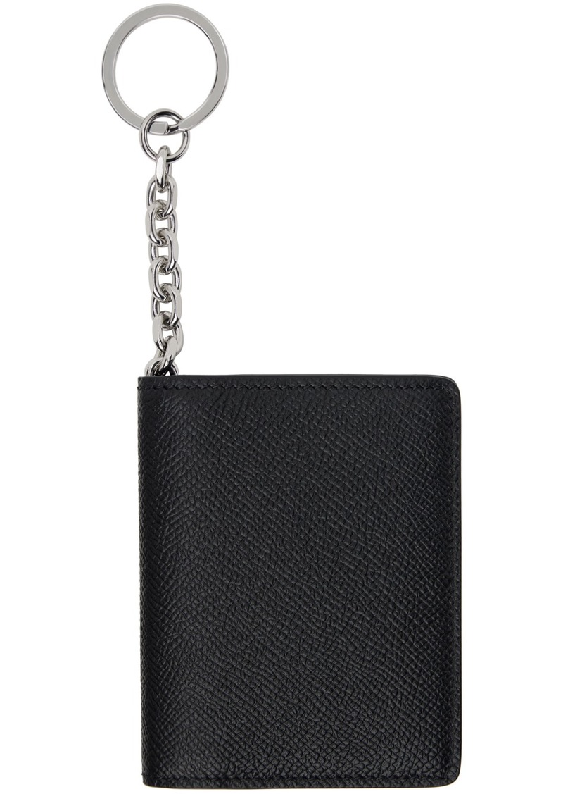 Maison Margiela Black Four Stitches Keyring Card Holder