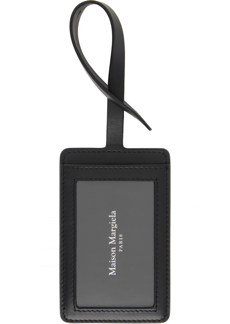 Maison Margiela Black Four Stitches Luggage Tag