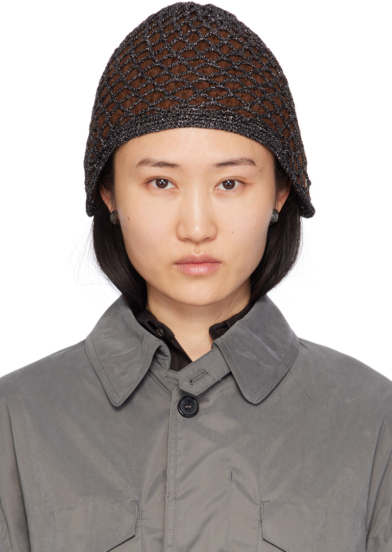 Maison Margiela Black Handmade Lurex Beanie